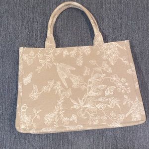 Francesca’s floral canvas tote bag